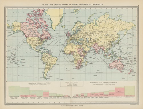 The British Empire-Showing the Great Commercial Highways