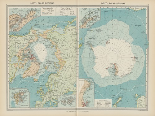 North Polar Regions, South Polar Regions—Showing the Progress of Exploration