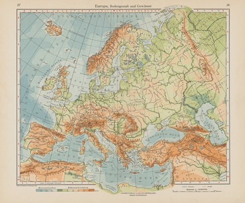 Europa, Bodengestalt und Gewasser