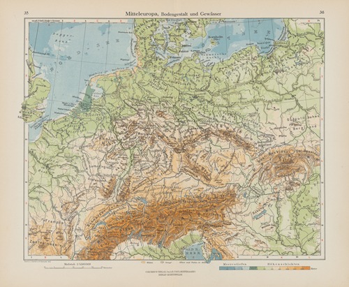 Mitteleuropa, Bodengestalt und Gewasser