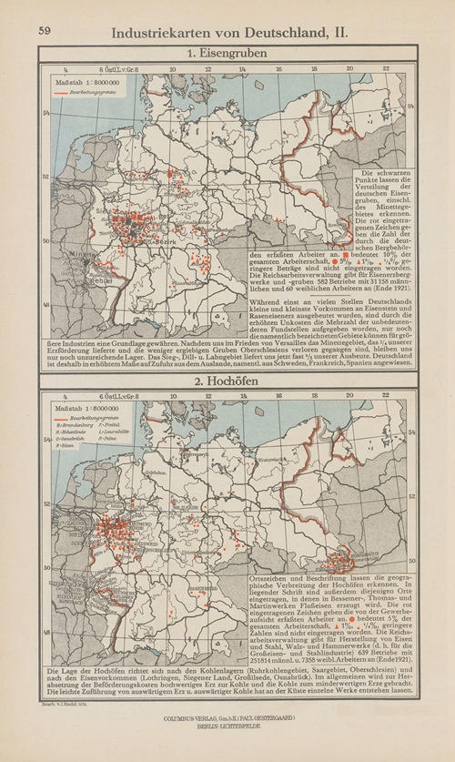 Industriekarten von Deutschland II