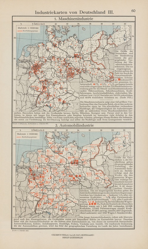 Industriekarten von Deutschland III