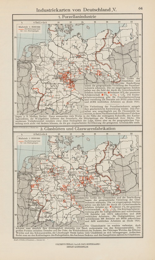 Industriekarten von Deutschland V