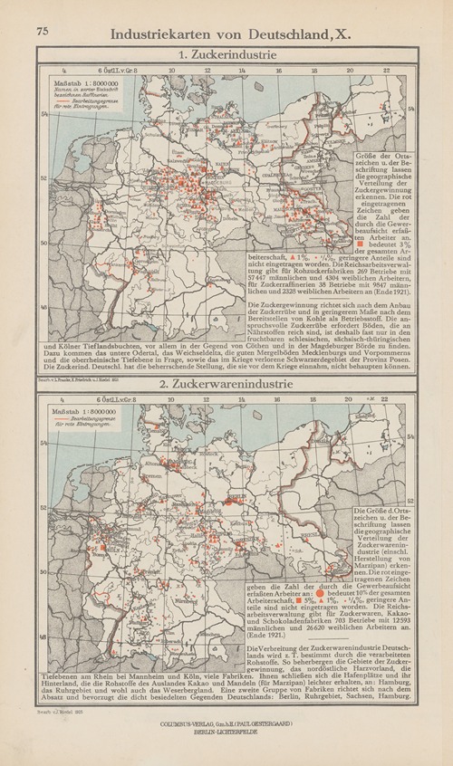 Industriekarten von Deutschland X