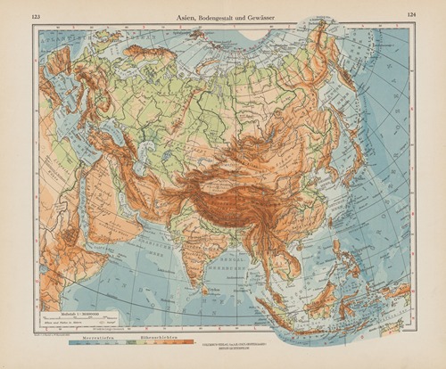 Asien, Bodengestalt und Gewasser