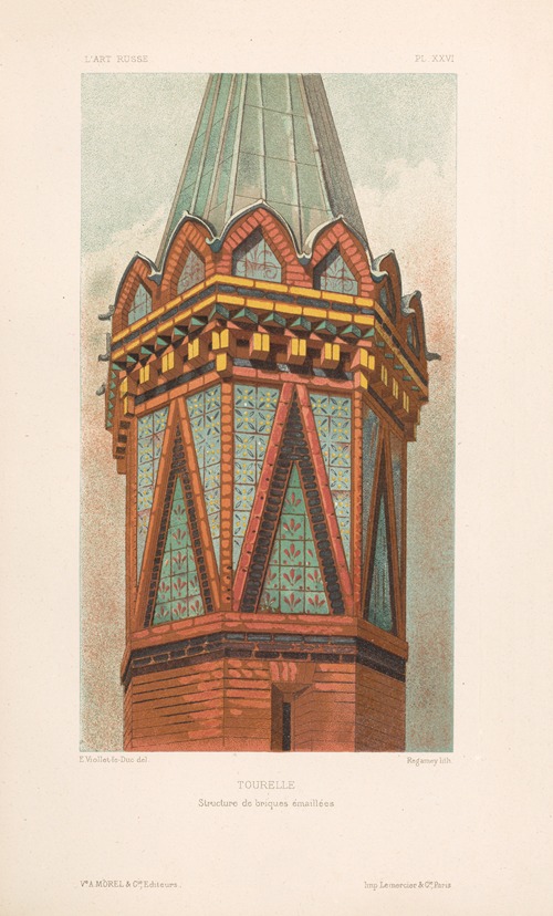 Tourelle.‎ ‎—‎ ‎Structure‎ ‎de‎ ‎briques‎ ‎émaillées‎