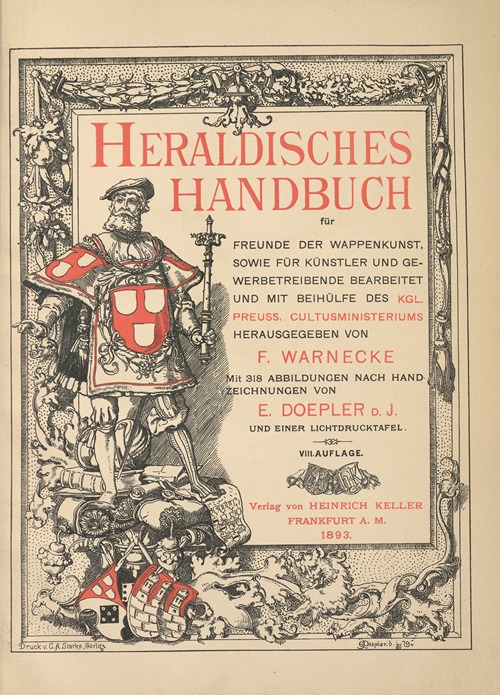Heraldischer Handbuch fur Freunde der Wappenkunst Pl.01