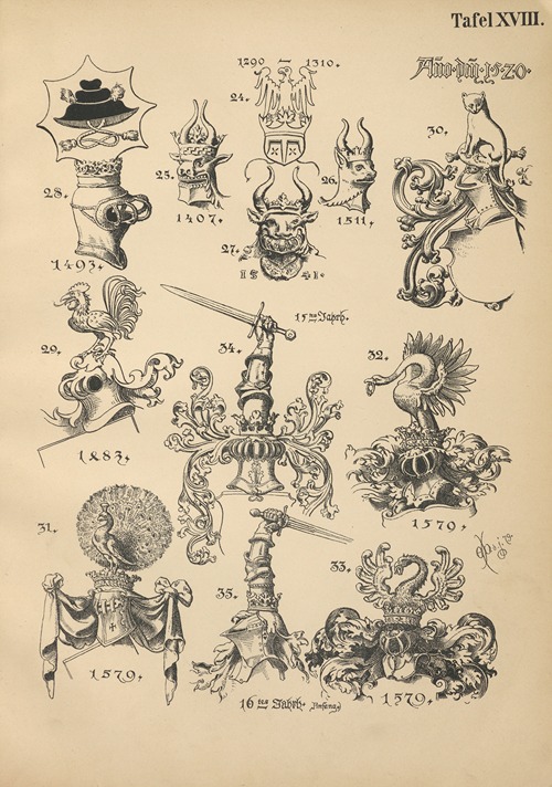 Heraldischer Handbuch fur Freunde der Wappenkunst Pl.17