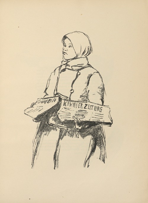 Litauisches Zeitungsmädchen