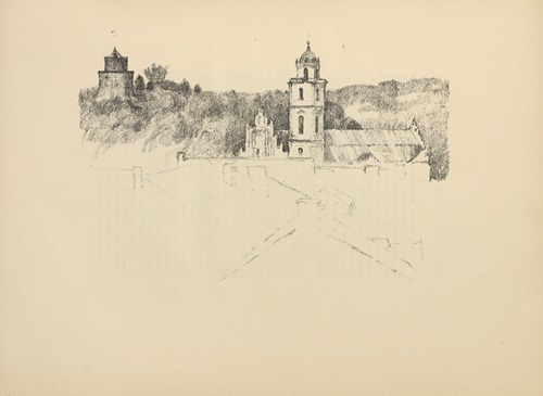Blick auf den Schlossberg in Wilna