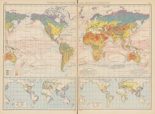 World Vegetation and Ocean Currents