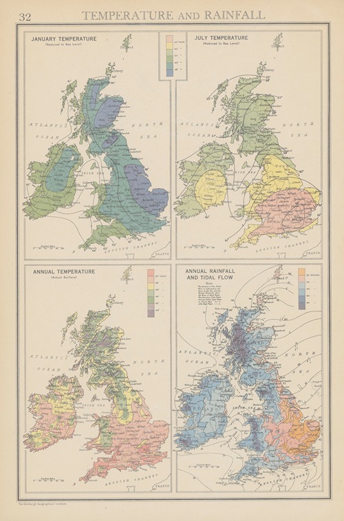 British Isles Temperature, Rainfall