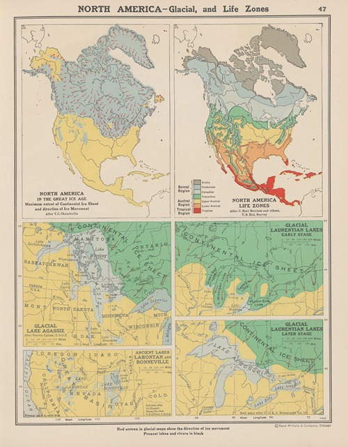 North America—Glacial and Life Zones