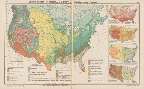 United States of America and Part of Canada—Native Vegetation