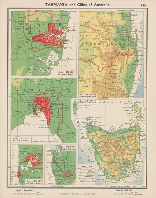 Tasmania and Cities of Australia