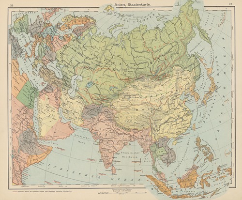 Asien, Staatenkarte