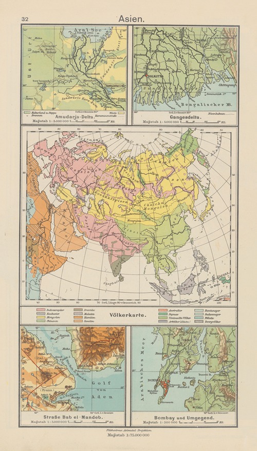 Asien; Völkerkarte