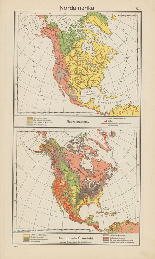 Nordamerika; Meeresgebiete.‎ ‎—‎ ‎Geologische‎ ‎Übersicht