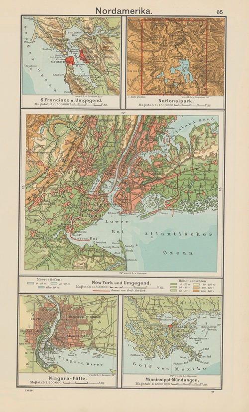 Nordamerika; New‎ ‎York‎ ‎und‎ ‎Umgegend ‎—‎ ‎San‎ ‎Francisco‎ ‎und‎ ‎Umgebung. -Nationalpark ‎—‎ ‎Niagara-Fälle