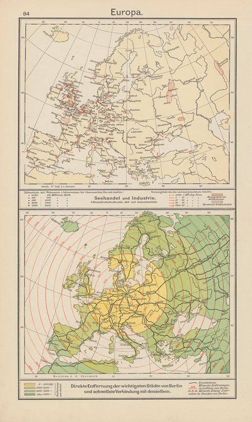 Europa; Seehandel und Industrie. — Direkte 