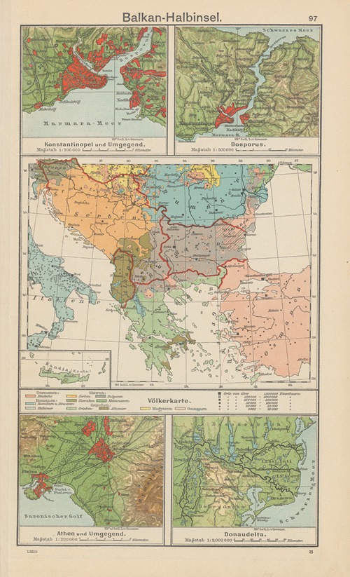 Balkan-Halbinsel; Völkerkarte