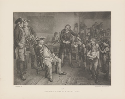 König‎ ‎Friedrich‎ ‎Wilhelm‎ ‎I.‎ ‎in‎ ‎einer‎ ‎Volksschule
