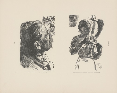 Studie‎ ‎zum Eisenwalzwerk, ‎1875. Studie‎ ‎zu Schleiferei‎ ‎in‎ ‎der‎ ‎Schmiede‎ ‎zu‎ ‎Hof-Gastein