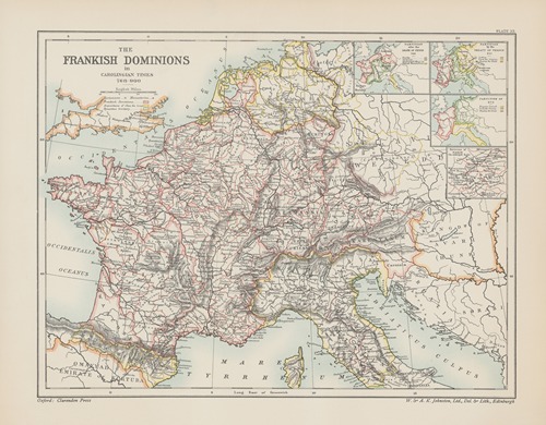 The Frankish Dominions in Carolingian times 768