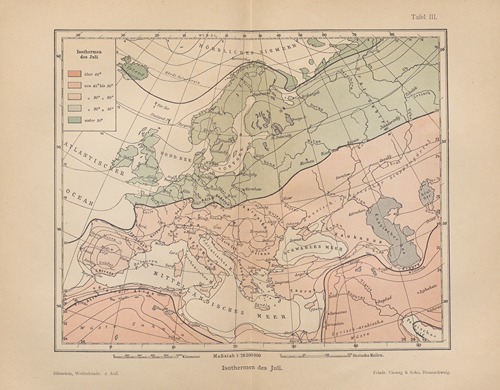Isothermen‎ ‎des‎ ‎Juli