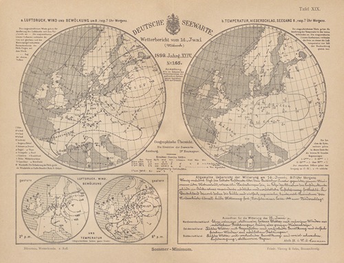 Wetterkarte; Sommer-Minimum