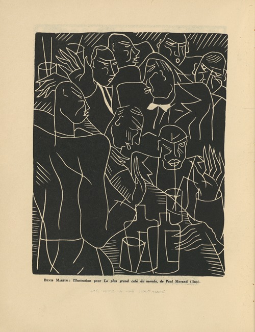 Denis‎ ‎Martin‎ ‎- Illustration‎ ‎pour‎ ‎Le‎ ‎plus‎ ‎grand‎ ‎café‎ ‎du‎ ‎monde,‎ ‎de Paul‎ ‎Morand