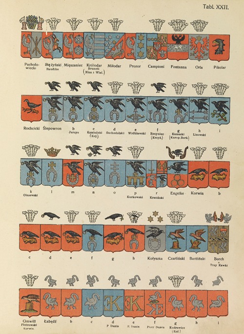 Tablice odmian herbowych Chrzanskiego Pl.19