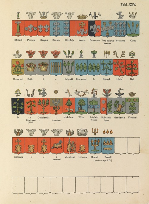 Tablice odmian herbowych Chrzanskiego Pl.22