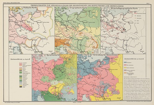 Ubersichtskarte‎ ‎zur‎ ‎Veranschaulichung‎ ‎der geographischen‎ ‎und‎ ‎politischen‎ ‎Lagę‎ ‎Oberschlesiens‎