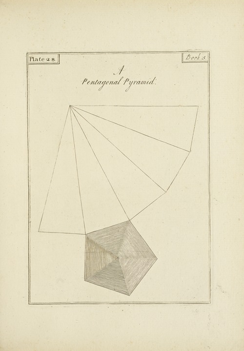 A Pentagonal Pyramid - Artvee