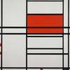 Composition of Red and White; Nom 1,Composition No. 4 with red and blue