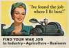 I’ve found the job where I fit best! Find your war job in industry, agriculture, business