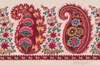 Textile Design with Paisley Motifs and Garlands of Berry Sprays and Stylized Flowers