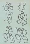 Four Studies of Dancing Figures.