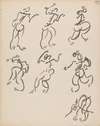 Seven Dancing Figures, in Three Registers