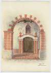 Restoration Drawing – Main Doorway & Arch to Mission House