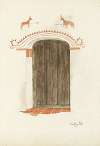 Restoration Drawing – Wall Decoration Over Doorway, Facade of Mission-House