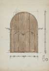 Restoration Drawing of Original Needle’s Eye Doors, Formerly Main Entrance Doors of