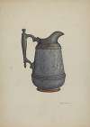 Pewter and Ceramic Pitcher