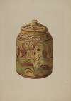 Pennsylvania German Covered Jar