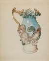 Ornamental Blue Pitcher