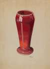 Vase (Red Opaque Glass)