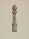 Carved Wooden Hitching Post