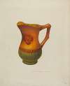 Carved Wooden Pitcher