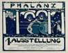 Plakat für die erste Ausstellung der Phalanx